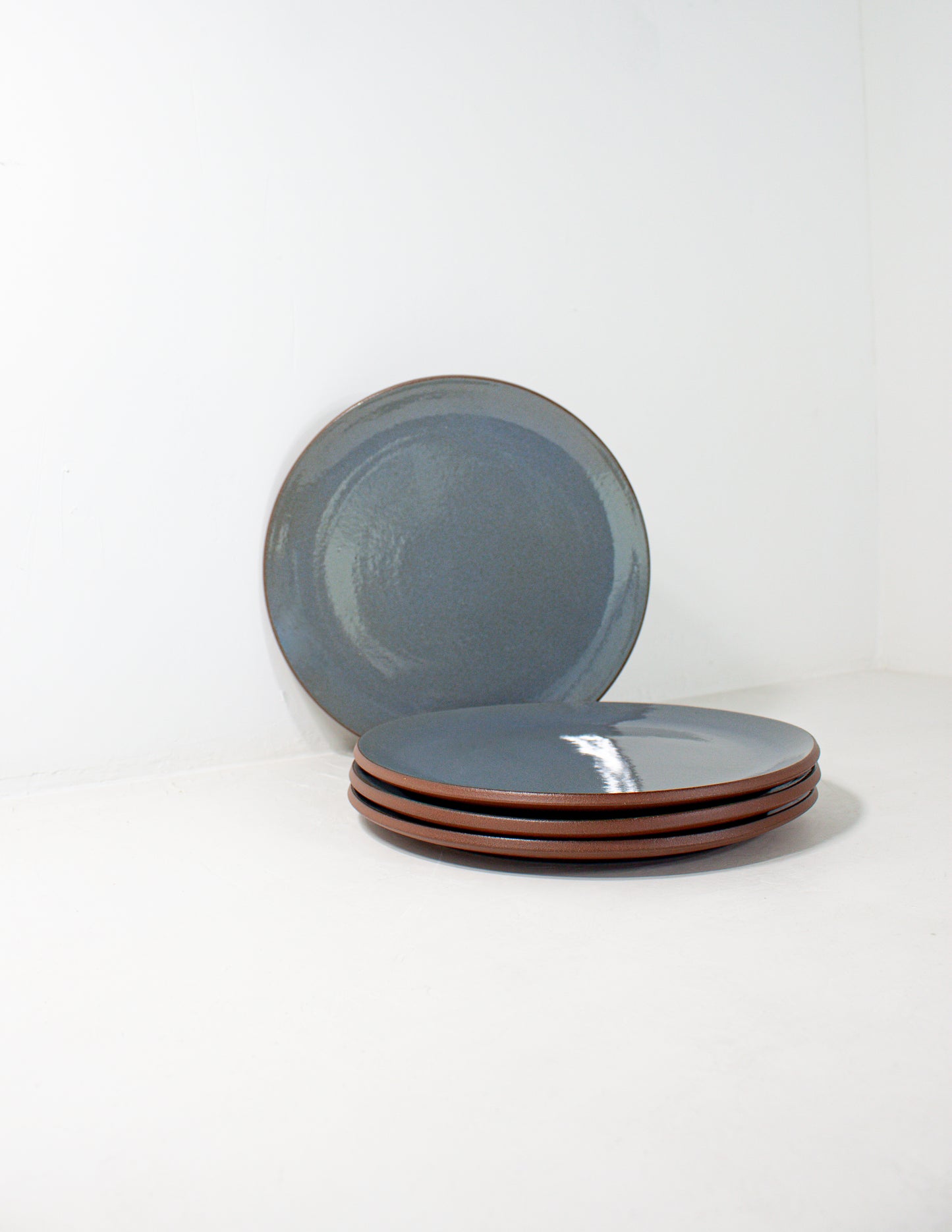 handmade dinner plate in blue