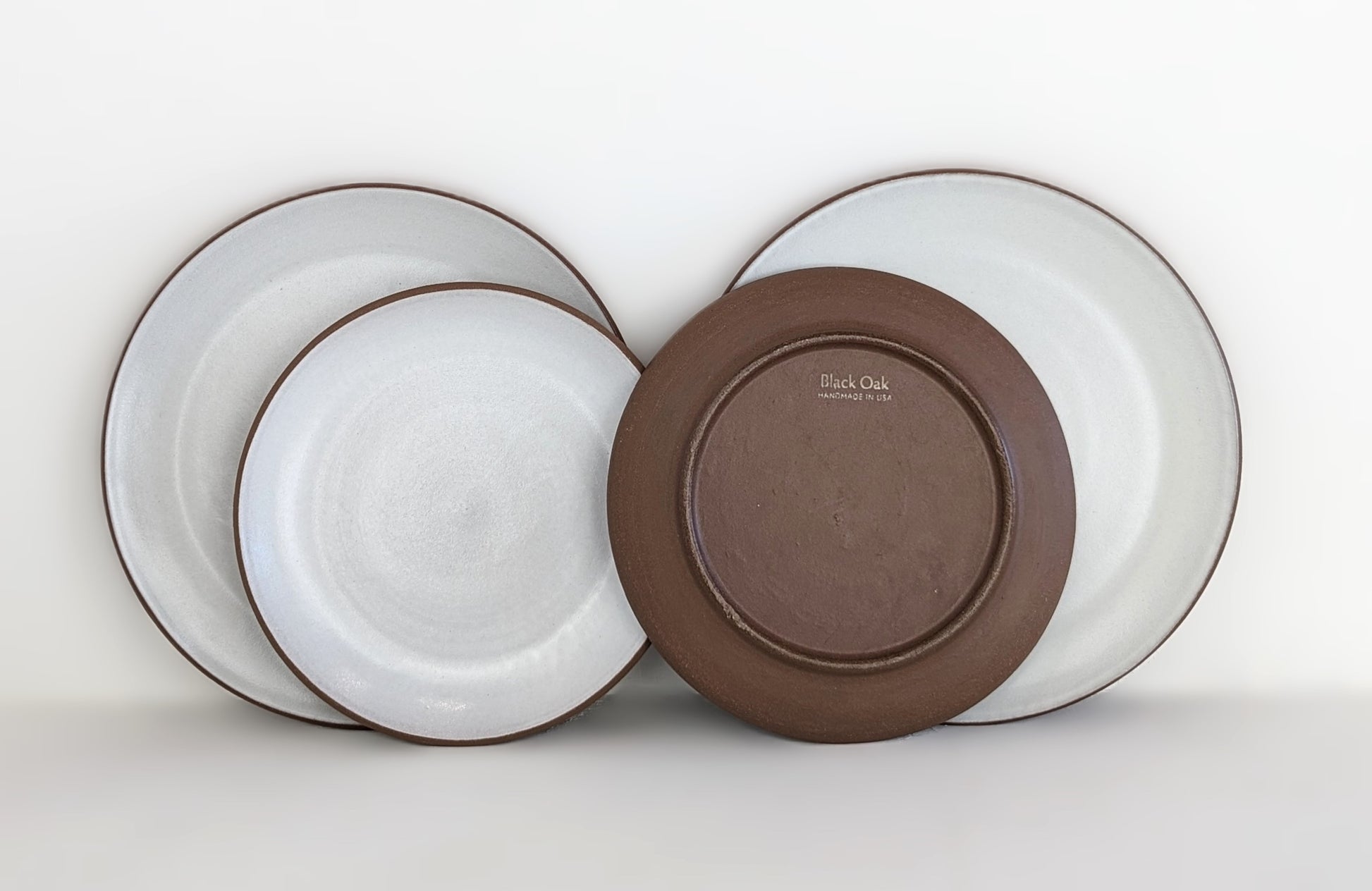 Handmade plates by Black Oak Art a handcrafted pottery supplier in Waco, Texas