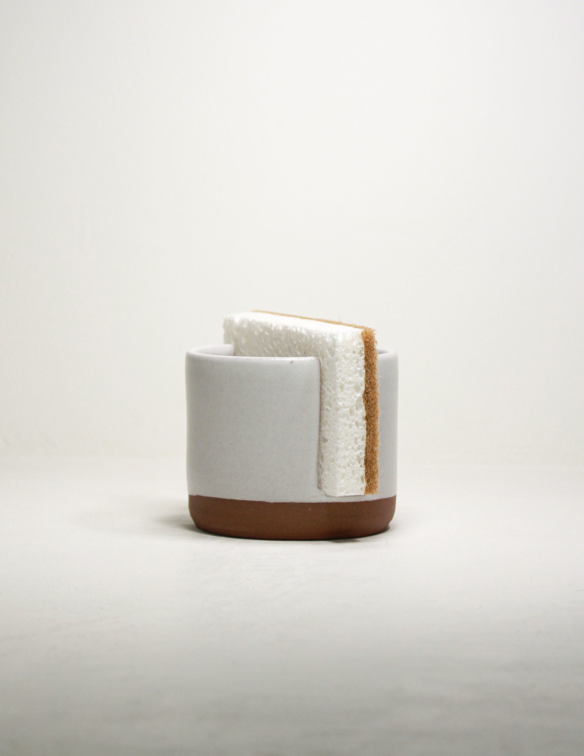 Handmade ceramic sponge holder crafted by skilled artisans at Black Oak Art