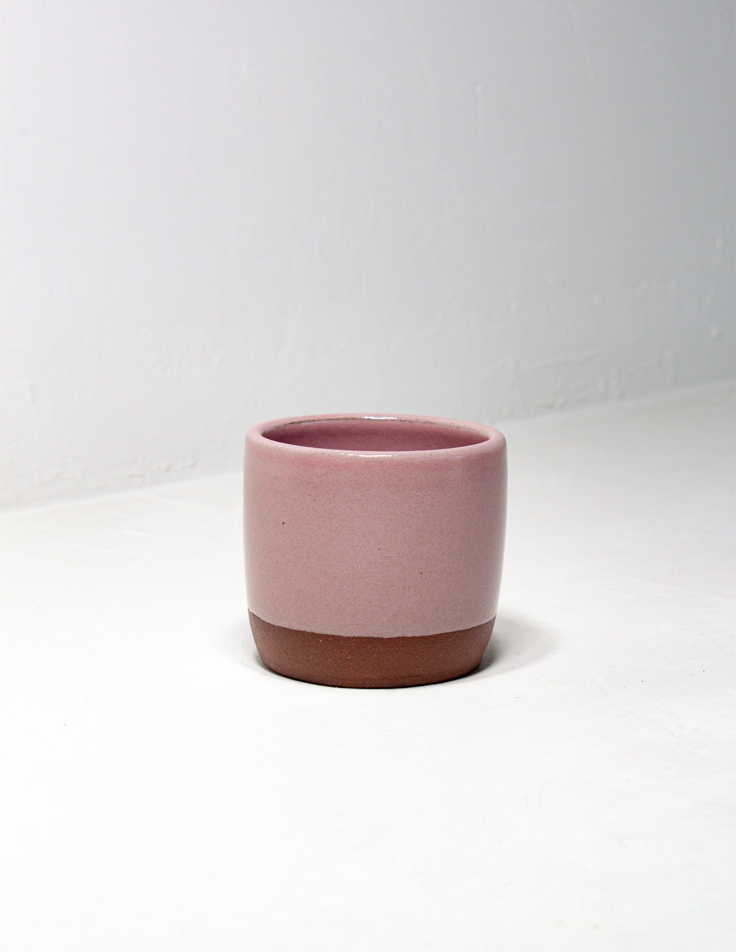 Handmade salt cellar in a pink glaze handcrafted by artisans at Black Oak Art