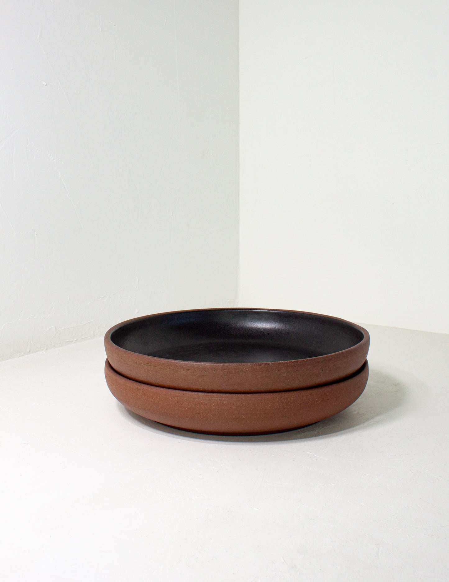 Stackable serving platters handmade by Black Oak Art