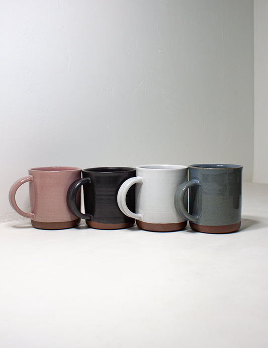 Group of handmade coffee mugs