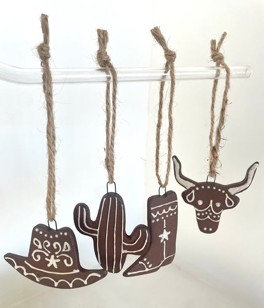 Cowboy Gingerbread Cookie Ornaments | Tirzah