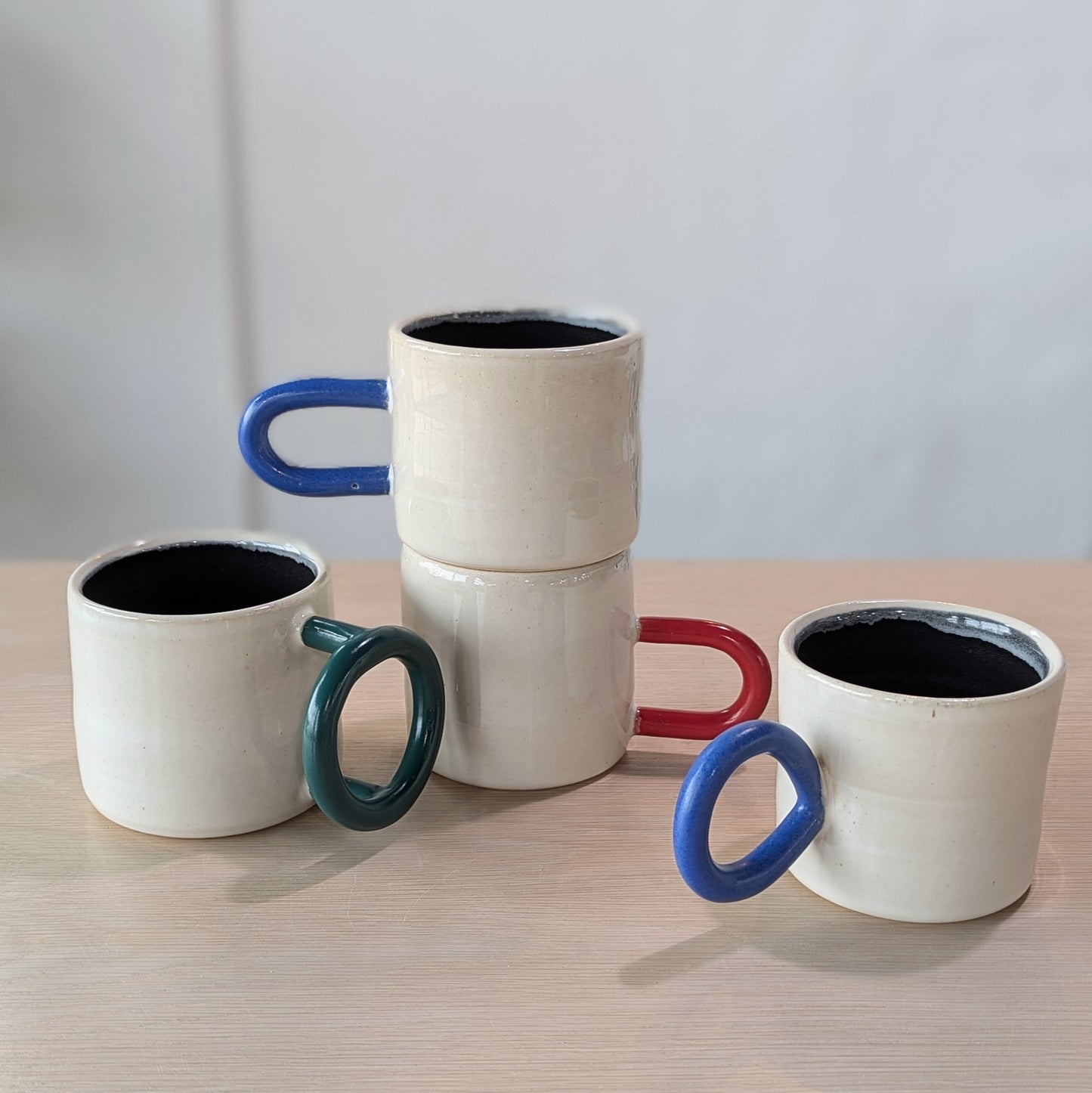 BW Mug with colored handle | JD + Ben