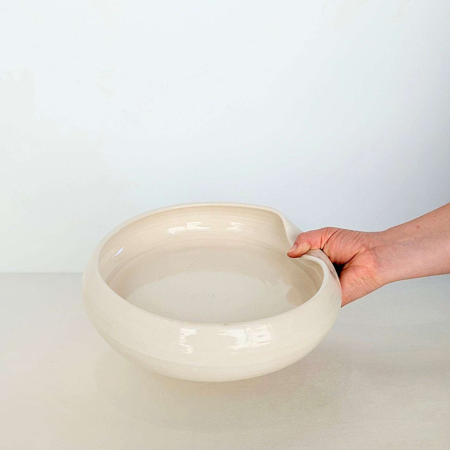 Folded Lip Serving Bowl