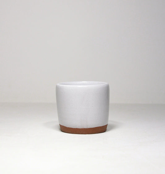 Handmade salt cellar in a white glaze handcrafted by artisans at Black Oak Art