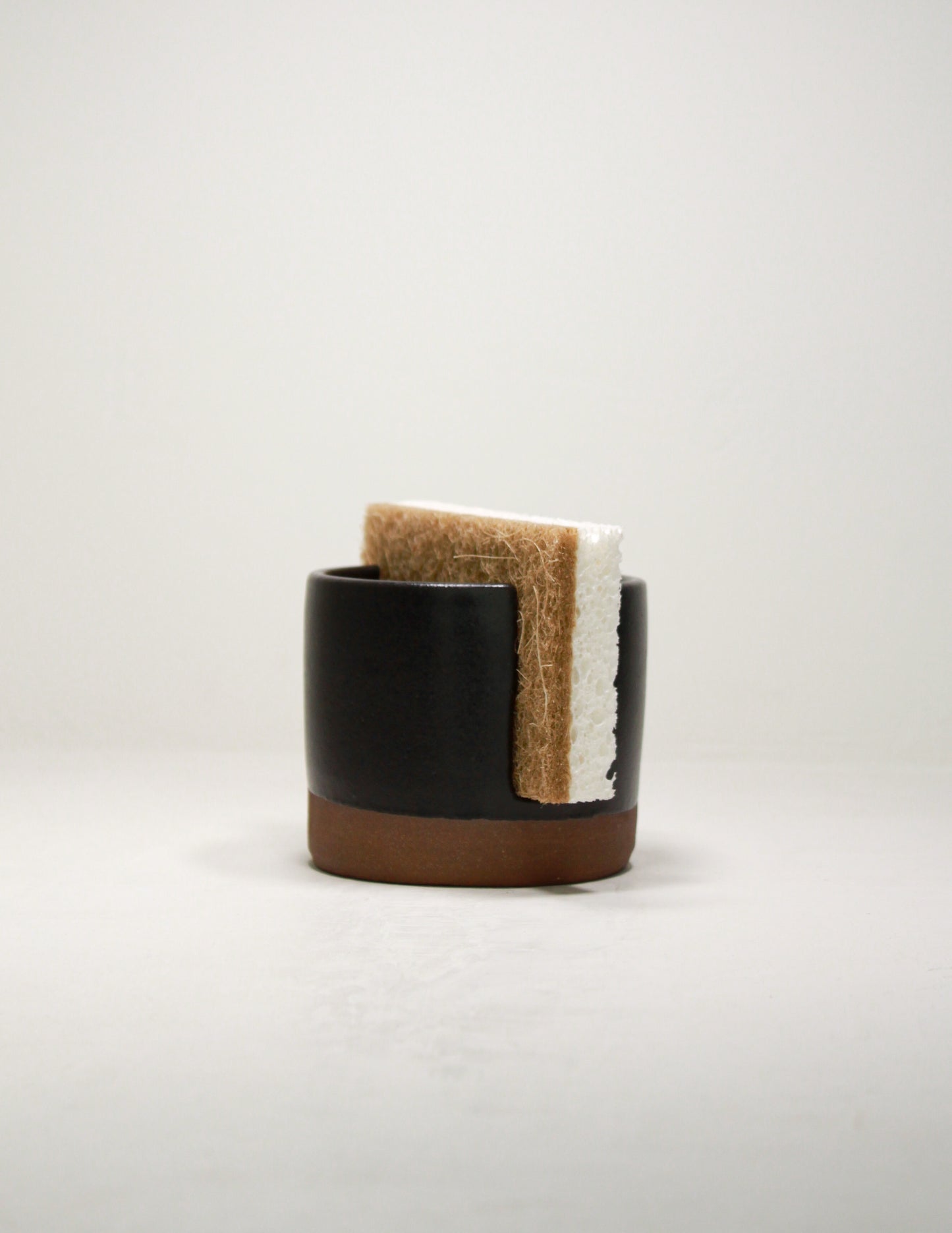 Handmade ceramic sponge holder crafted by skilled artisans at Black Oak Art