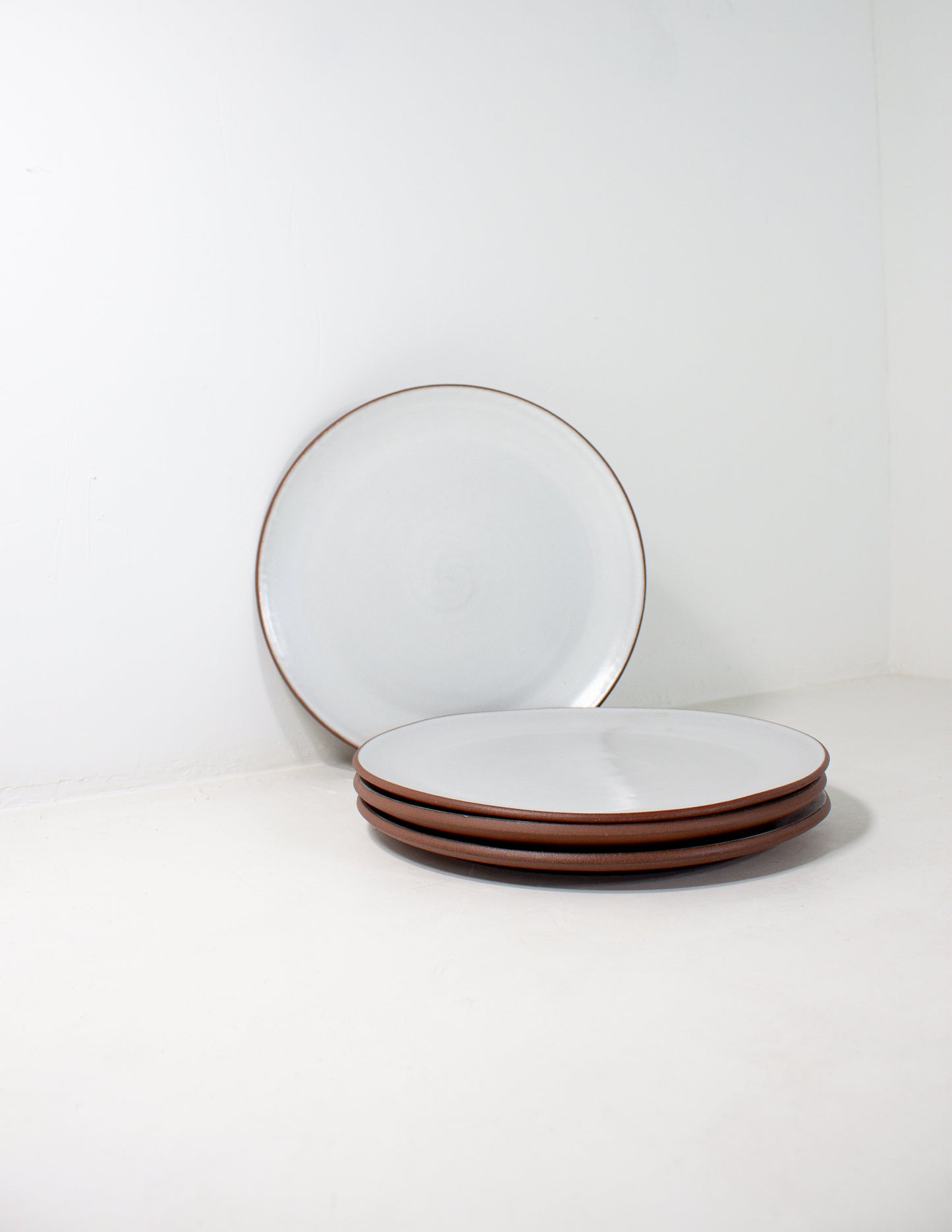 handmade dinner plate in white