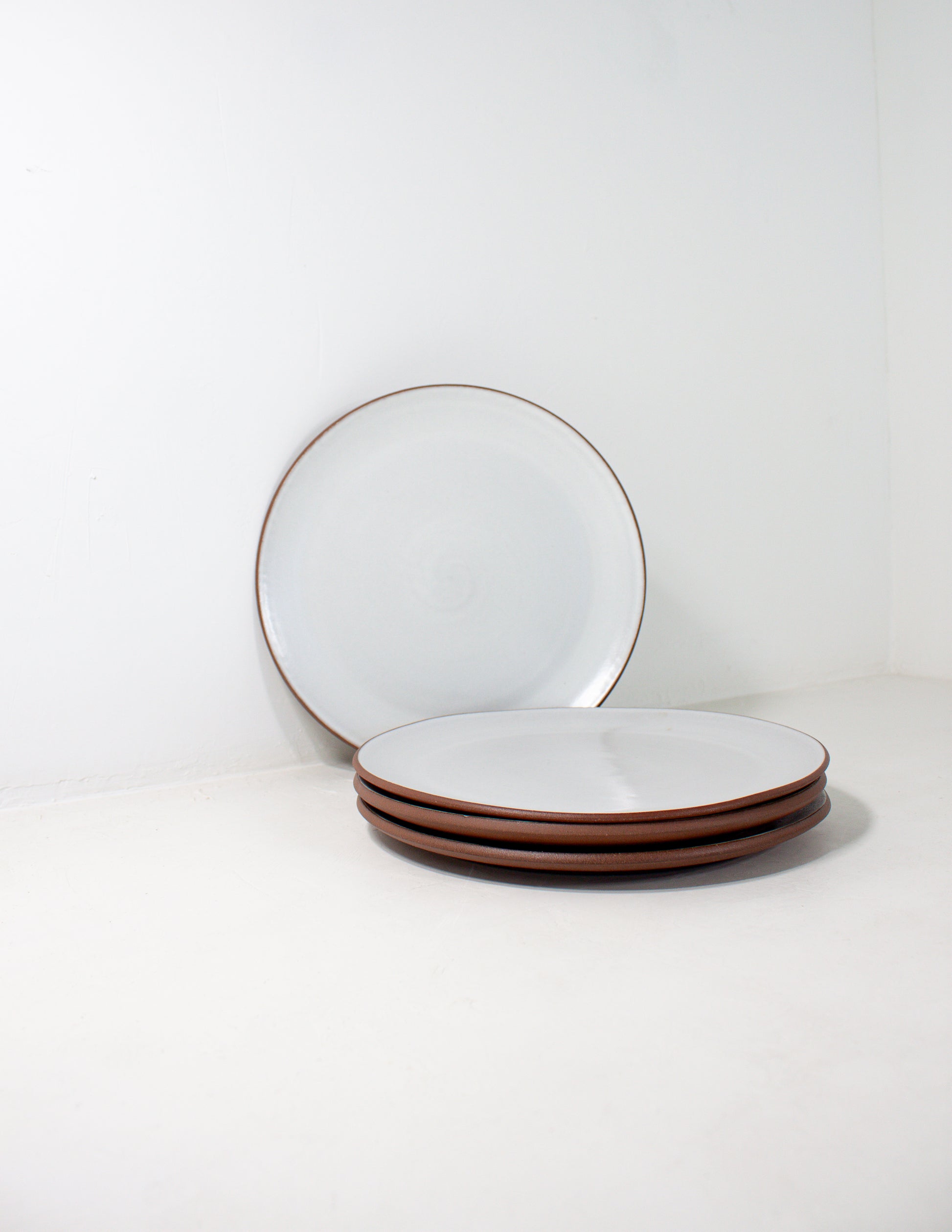 handmade dinner plate in white