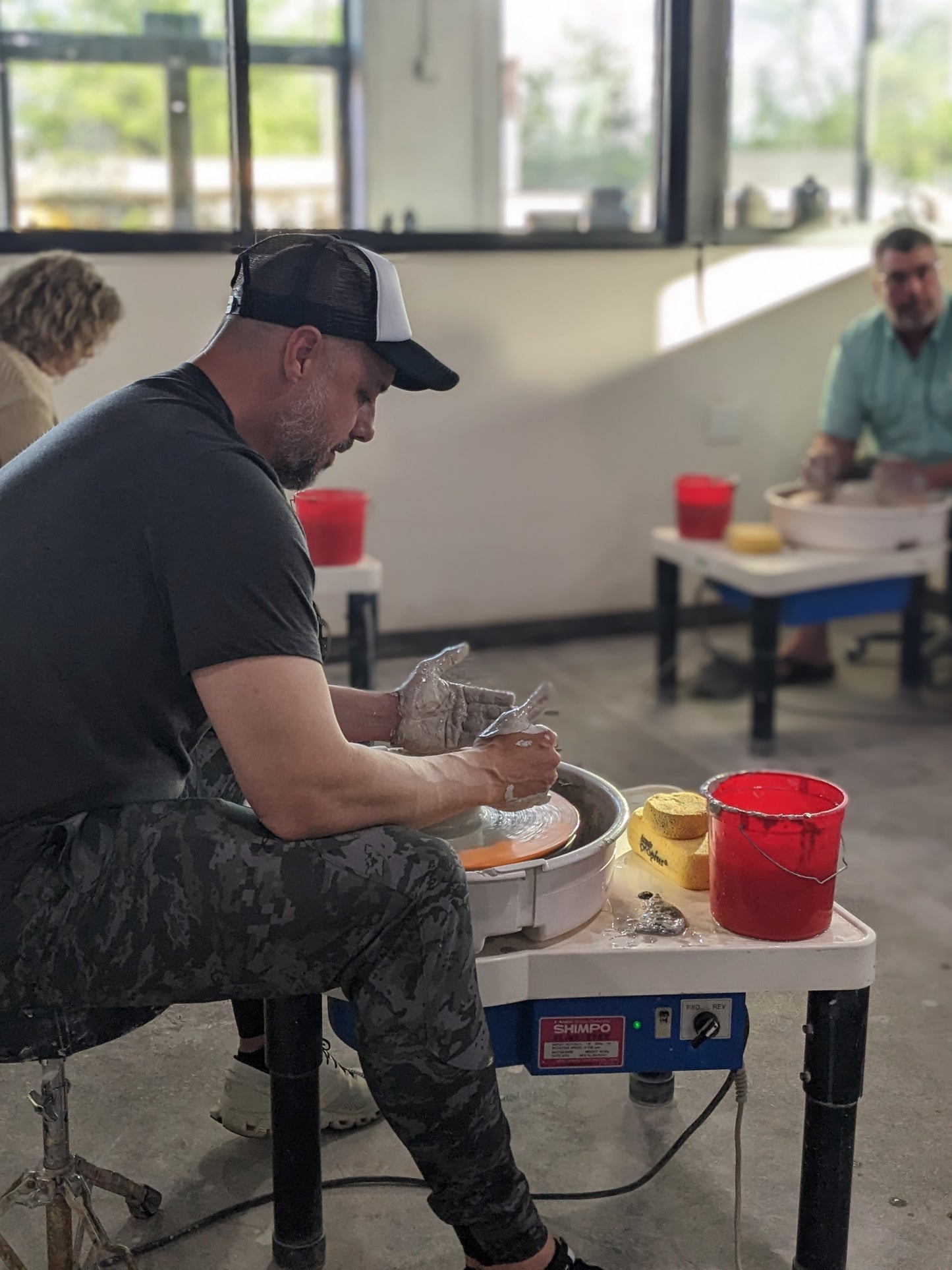 team building pottery class
