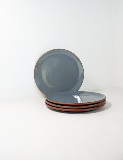 handmade dinner plate in blue
