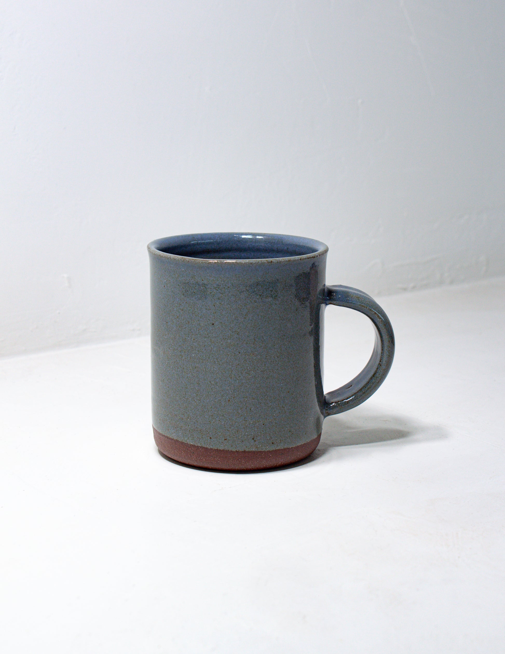 blue handmade coffee mug