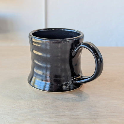 handmade ceramic mug black