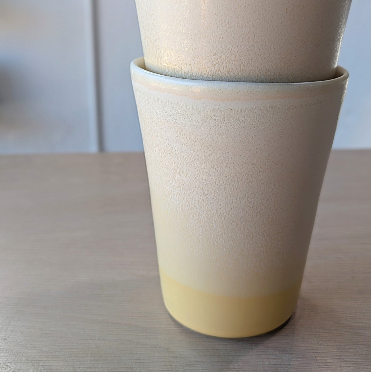 yellow gradient handmade ceramic tall tumblers large cups