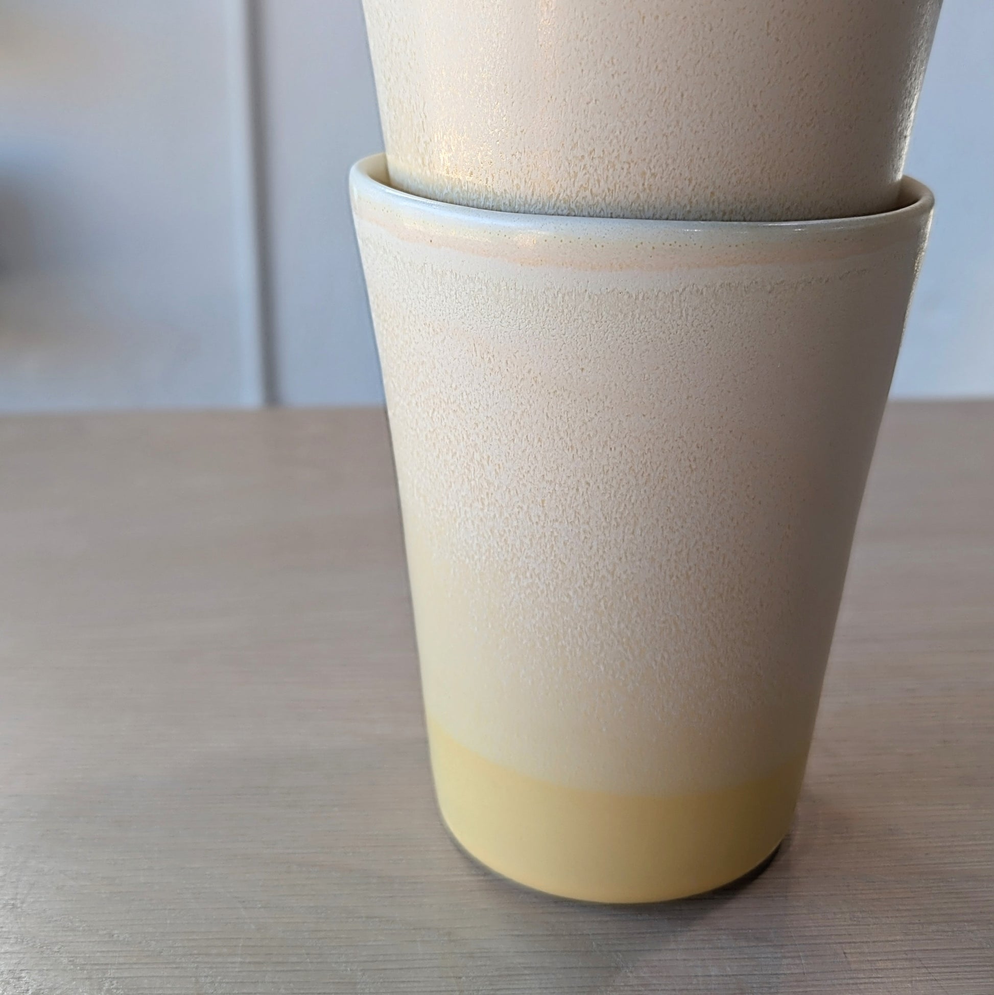 yellow gradient handmade ceramic tall tumblers large cups