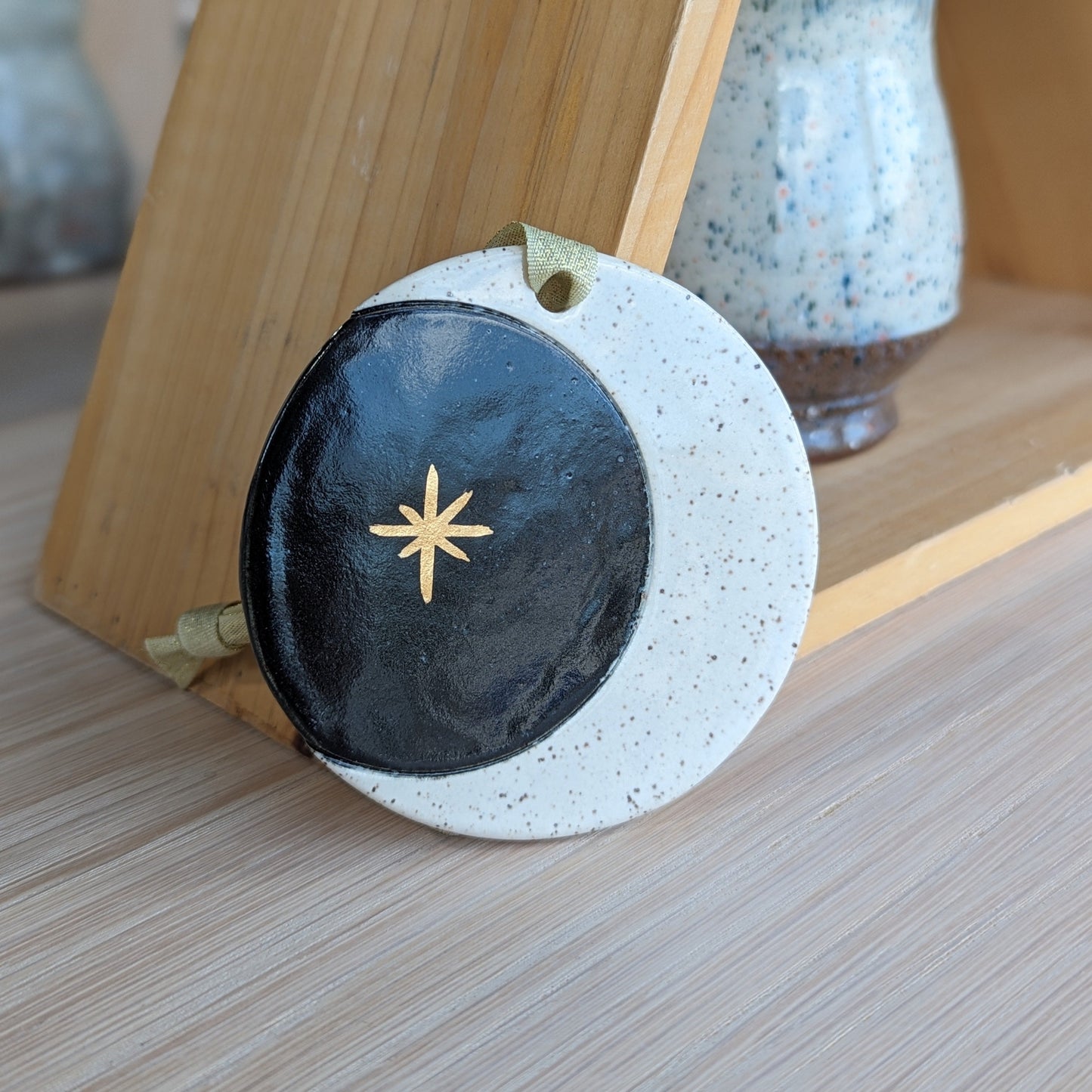 Circle Moon with Star Ornament | Mackenzie