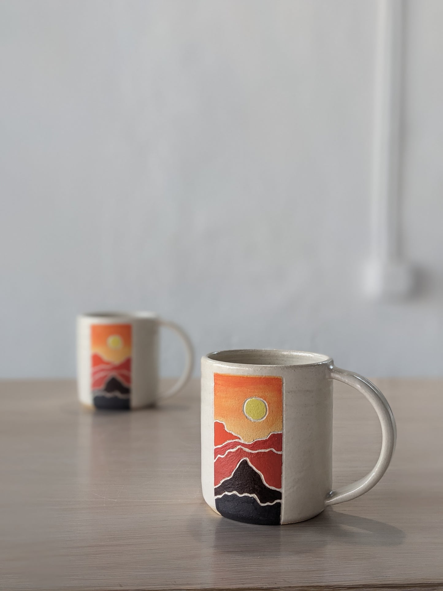 sunset coffee cup