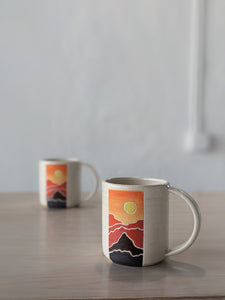 sunset coffee cup
