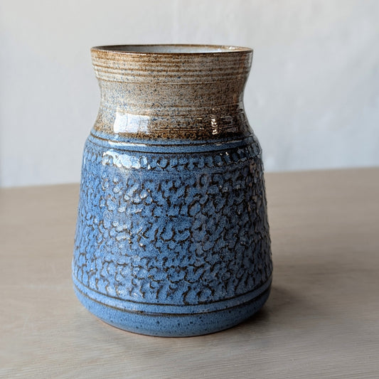 handmade hand thrown ceramic vase specialized textured chatter bouquet