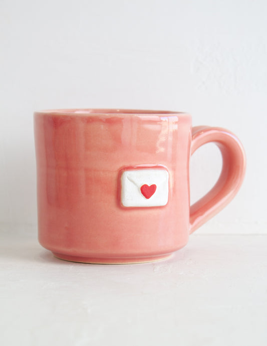 Valentine's Heart Envelope Mug