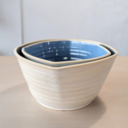 Large Squared Hand-thrown Serving Bowl