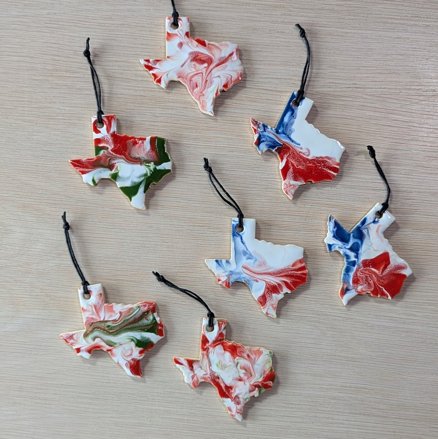 Texas Marbled Ornaments | Victoria
