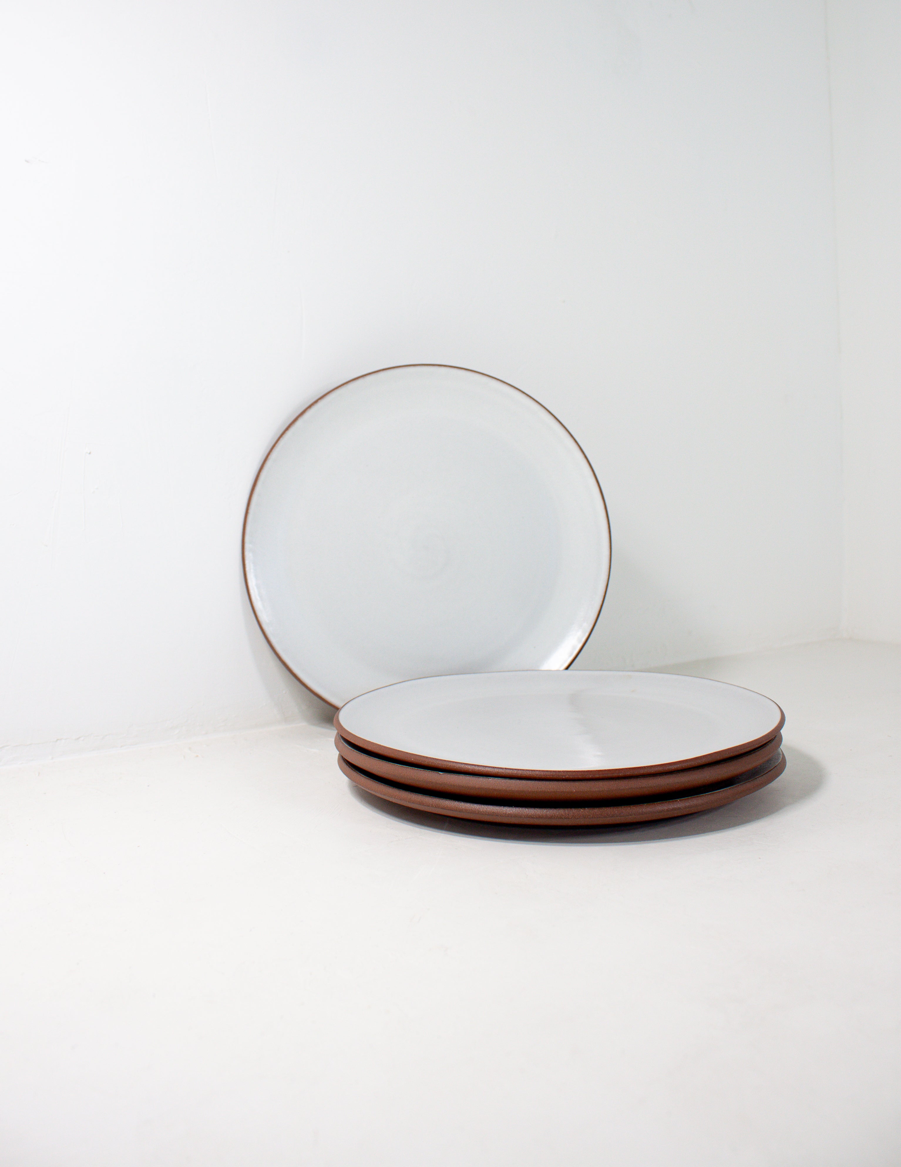 handmade dinner plate in white