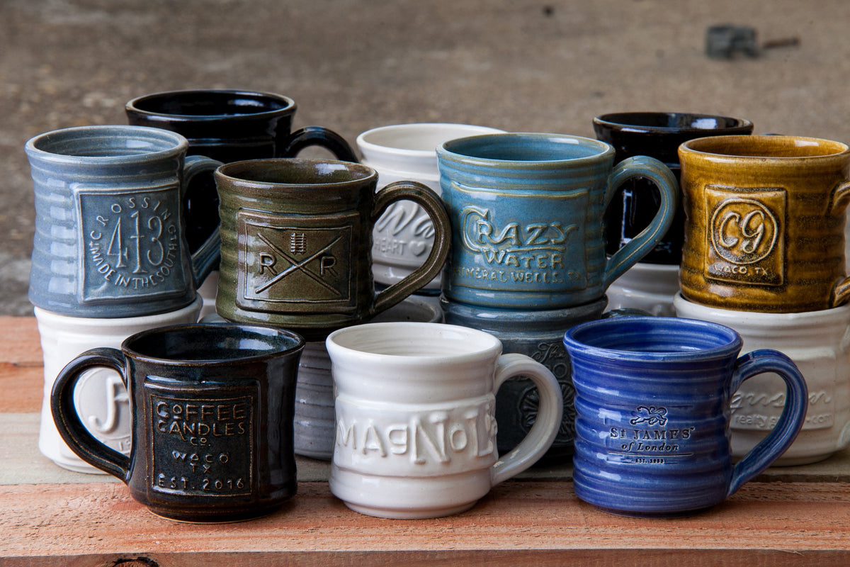 Custom handmade logo mugs and coffee cups